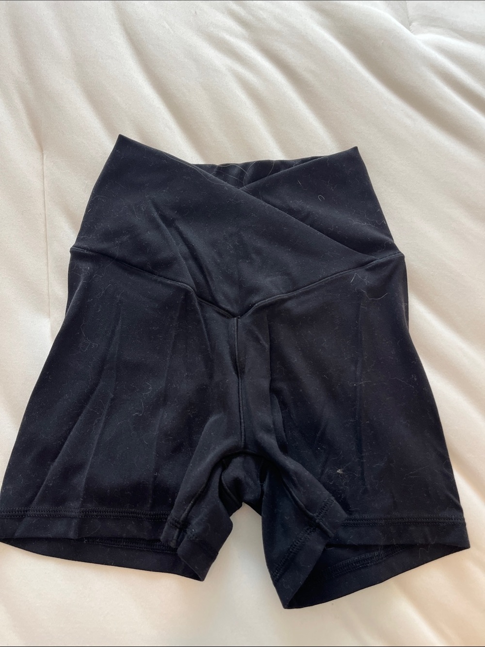 Aerie-offline Women's Black High-Rise Bike Shorts with Sculpting Waistband